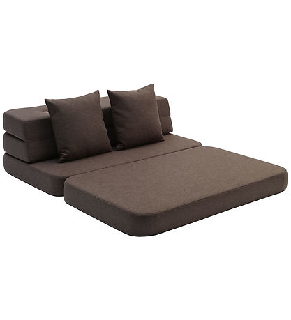 by KlipKlap Foldesofa - 3 Fold - 120 cm - Brown m. Sand
