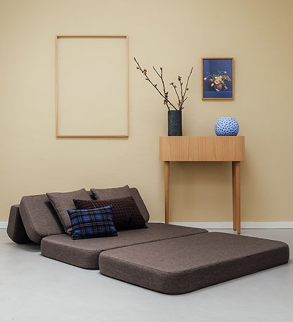 by KlipKlap Foldesofa - 3 Fold - 120 cm - Brown m. Sand