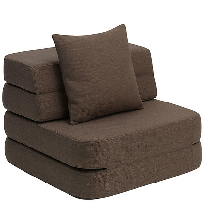by KlipKlap Sofa - 3 Fold Sofa Single Soft - Brown m. Sand