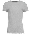 Rosemunde T-shirt - RkBalta - Rib - Modal - Light Grey Melange
