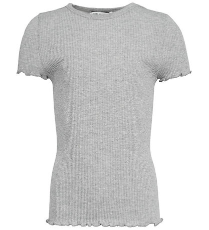 Rosemunde T-shirt - RkBalta - Rib - Modal - Light Grey Melange