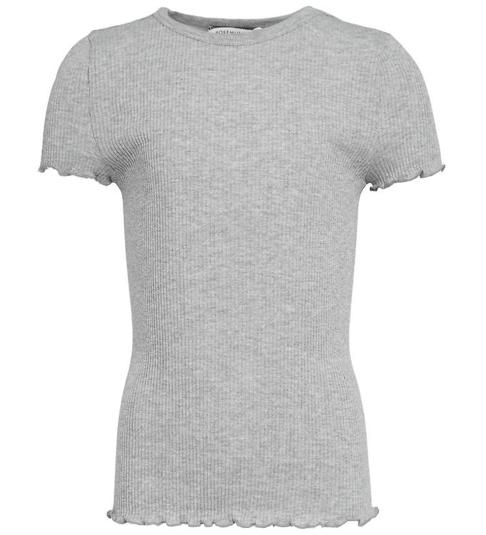 Rosemunde T-shirt - RkBalta - Rib - Modal/Bomuld - Light Grey Me
