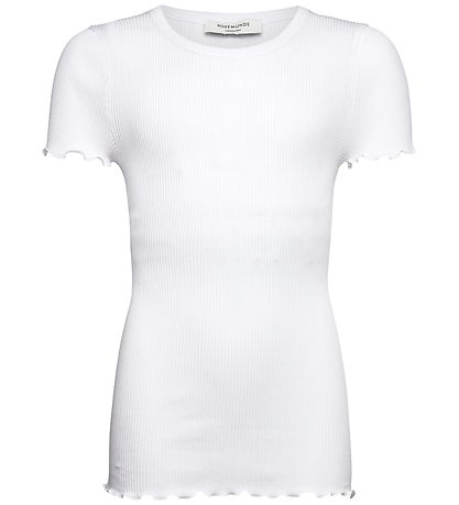 Rosemunde T-shirt - RkBalta - Rib - Modal/Bomuld - New White