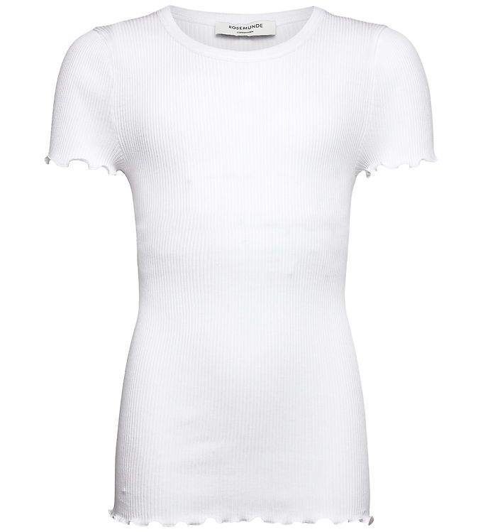 Rosemunde T-shirt - RkBalta - Rib - Modal/Bomuld - New White