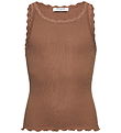 Rosemunde top - RkBalta - Rib - Modal - Coca Mocha