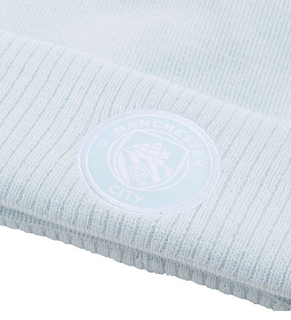 Puma Hue m. Fleece - Strik - Manchester City - Icy Blue/Puma Whi