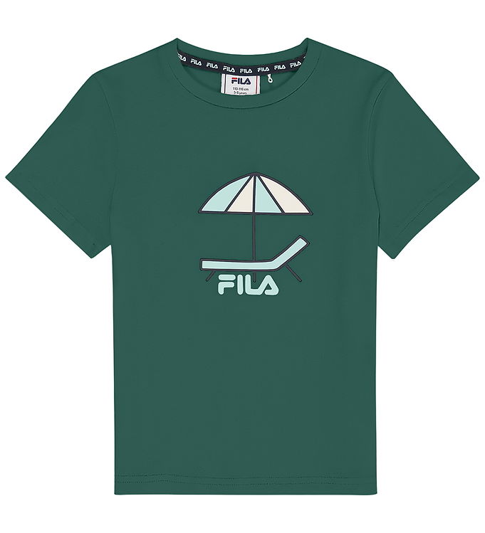 Fila T-shirt - Crespina - Posy Green m. Print
