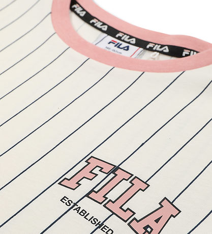 Fila T-shirt - Rifredi - Egret/Black Iris Striped