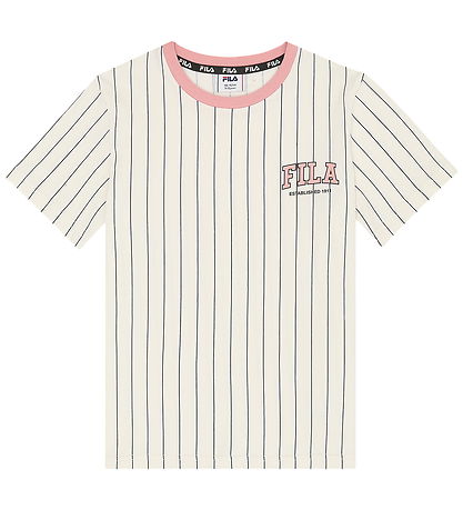 Fila T-shirt - Rifredi - Egret/Black Iris Striped