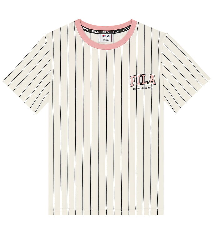 Fila T-shirt - Rifredi - Egret/Black Iris Striped
