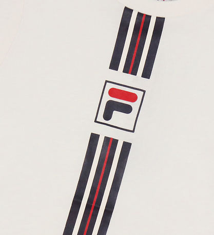 Fila T-shirt - Montereggi - Egret m. Stribe