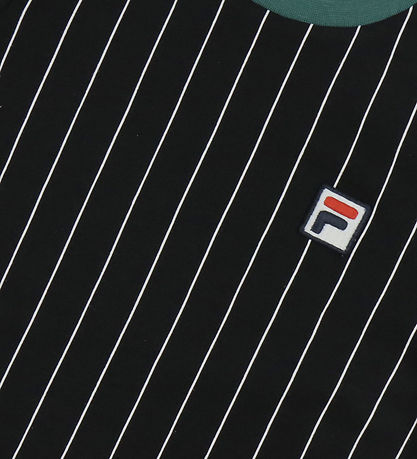 Fila T-shirt - Lubaco - Black/Egret Striped