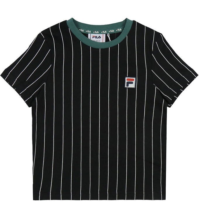 Fila T-shirt - Lubaco - Black/Egret Striped