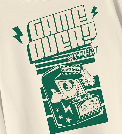 Name It Bluse - NkmVictor - Antique White/Game Over