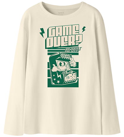 Name It Bluse - NkmVictor - Antique White/Game Over