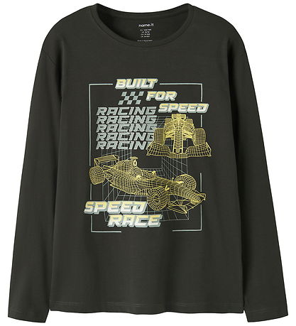 Name It Bluse - NkmVictor - Peat/Speed Race