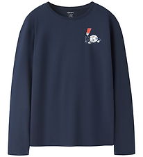 Name It Bluse - NkmVux - Navy Blazer/Red Card