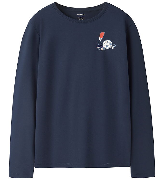 Name It Bluse - NkmVux - Navy Blazer/Red Card