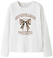 Name It Bluse - NkfVeen - Bright White/Leo Bow