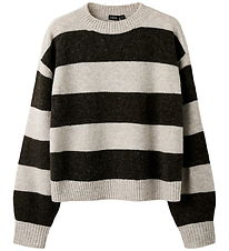 LMTD Bluse - Strik - Short - Noos - NlfBynthe - Peyote/W. Black 