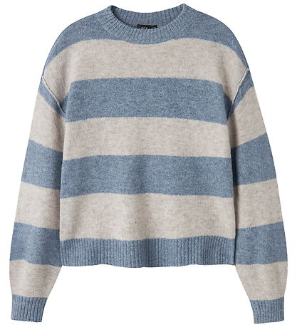 LMTD Bluse - Strik - Short - Noos - NlfBynthe - Ombre Blue/W. Pe