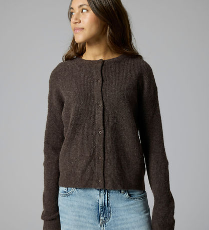 LMTD Cardigan - Strik - Short - Noos - NlfKleave - Chocolate Bro