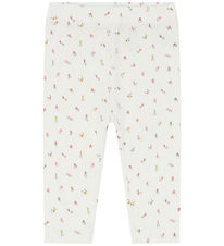 Hust and Claire Leggings - Bambus - Ludo - Ivory m. Blomster
