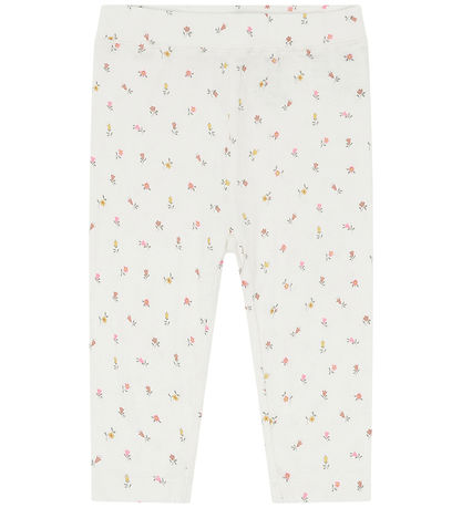 Hust and Claire Leggings - Bambus - Ludo - Ivory m. Blomster
