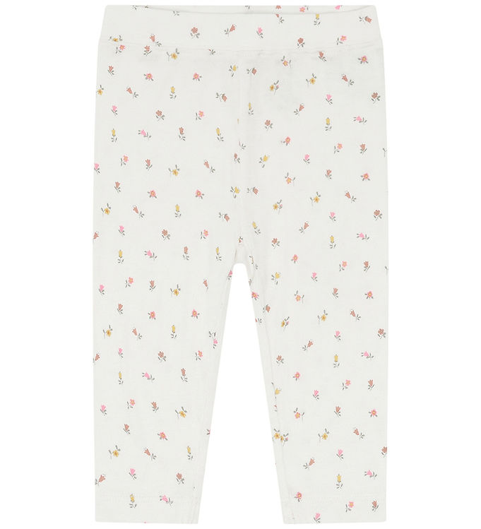 Hust and Claire Leggings - Bambus - Ludo - Ivory m. Blomster
