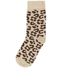Minipop Strømper - Bambus - Brown Leo