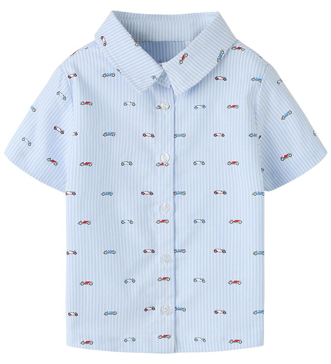 Name It Skjorte - NmmFrakkan - Kentucky Blue m. Striber/Biler