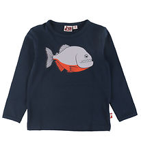 DYR-Cph Blouse - AnimalRoar - Navy w. Pirate Fish
