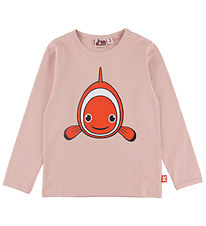 DYR-Cph Bluse - DyrRoar - Powder Pink m. Klovnefisk