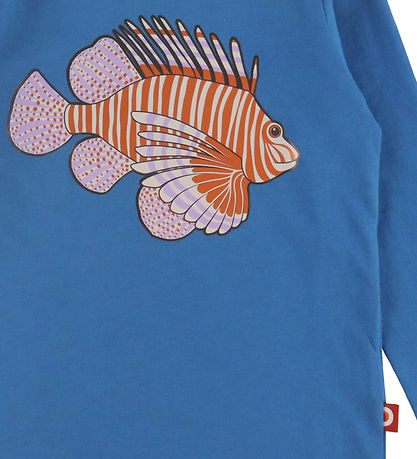 DYR-Cph Bluse - DyrShedding - Warm Blue m. Dragefisk