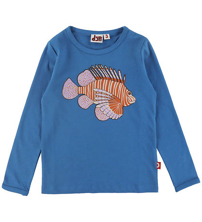 DYR-Cph Bluse - DyrShedding - Warm Blue m. Dragefisk