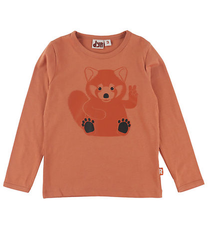 DYR-Cph Bluse - DyrShedding - Terracotta m. Rød Panda