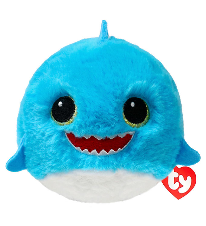Ty Bamse/Hoppebold - Beanie Babies - Baby Shark - 10 cm - Blue S