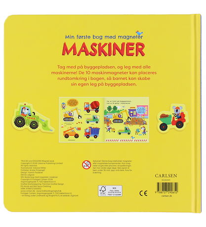 Forlaget Carlsen Bog - Min Første Bog Med Magneter - Maskiner