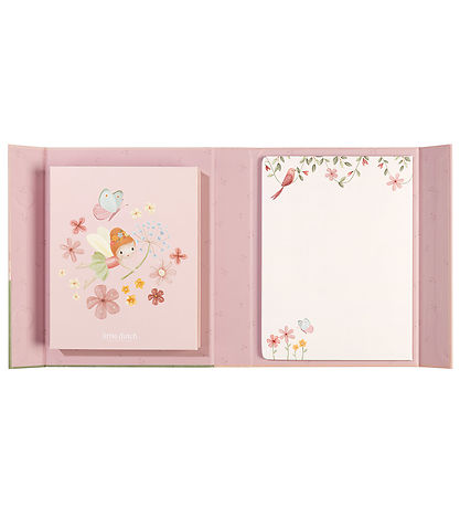 Little Dutch - Magnet Og Tegne Sæt - Rosa Fairy Garden