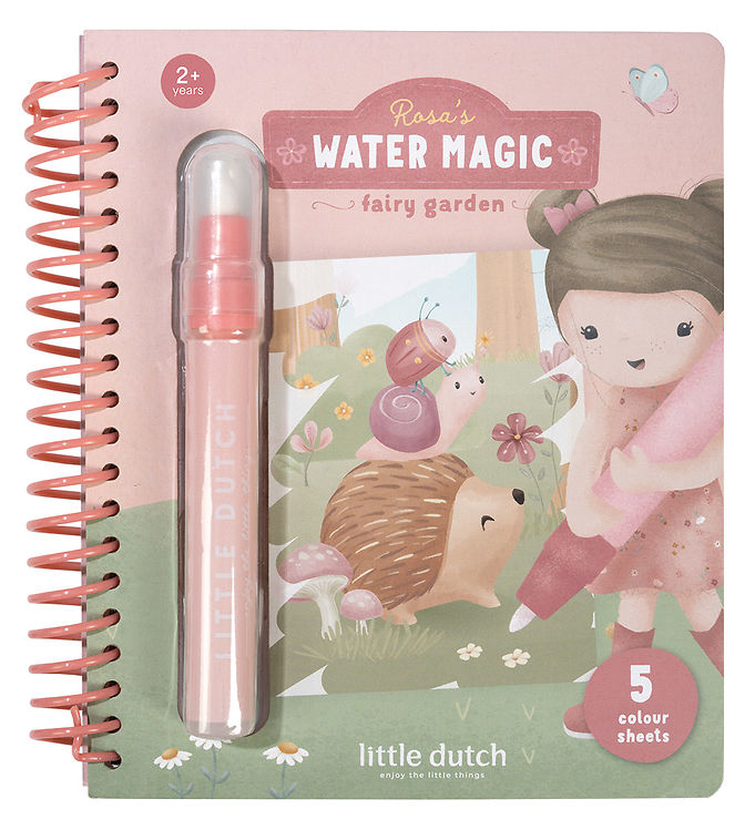 Little Dutch - Magisk Vandmalebog - Rosa Fairy Garden