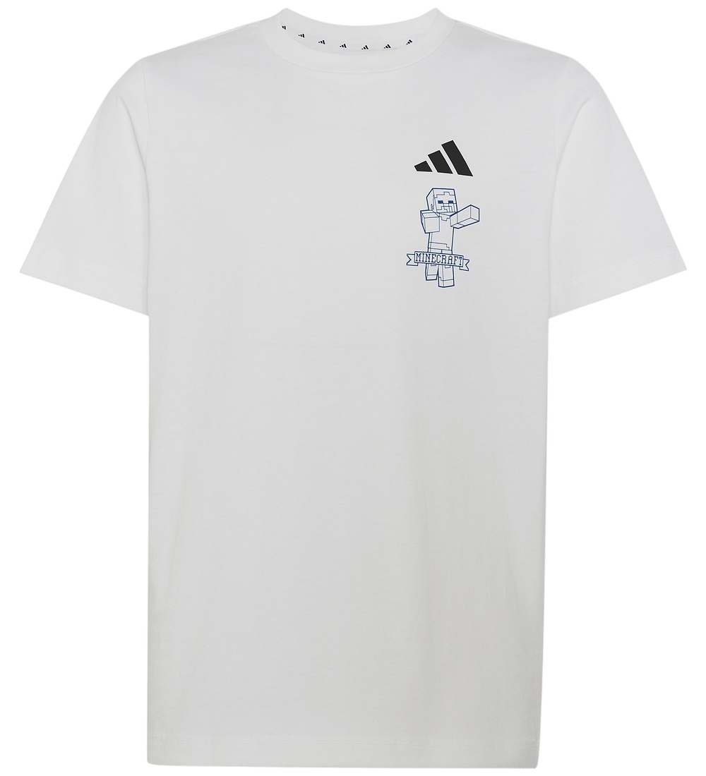 adidas Performance T-Shirt - Weiß m. Minecraft - adidas Performance - 12 Jahre (152) - T-Shirts