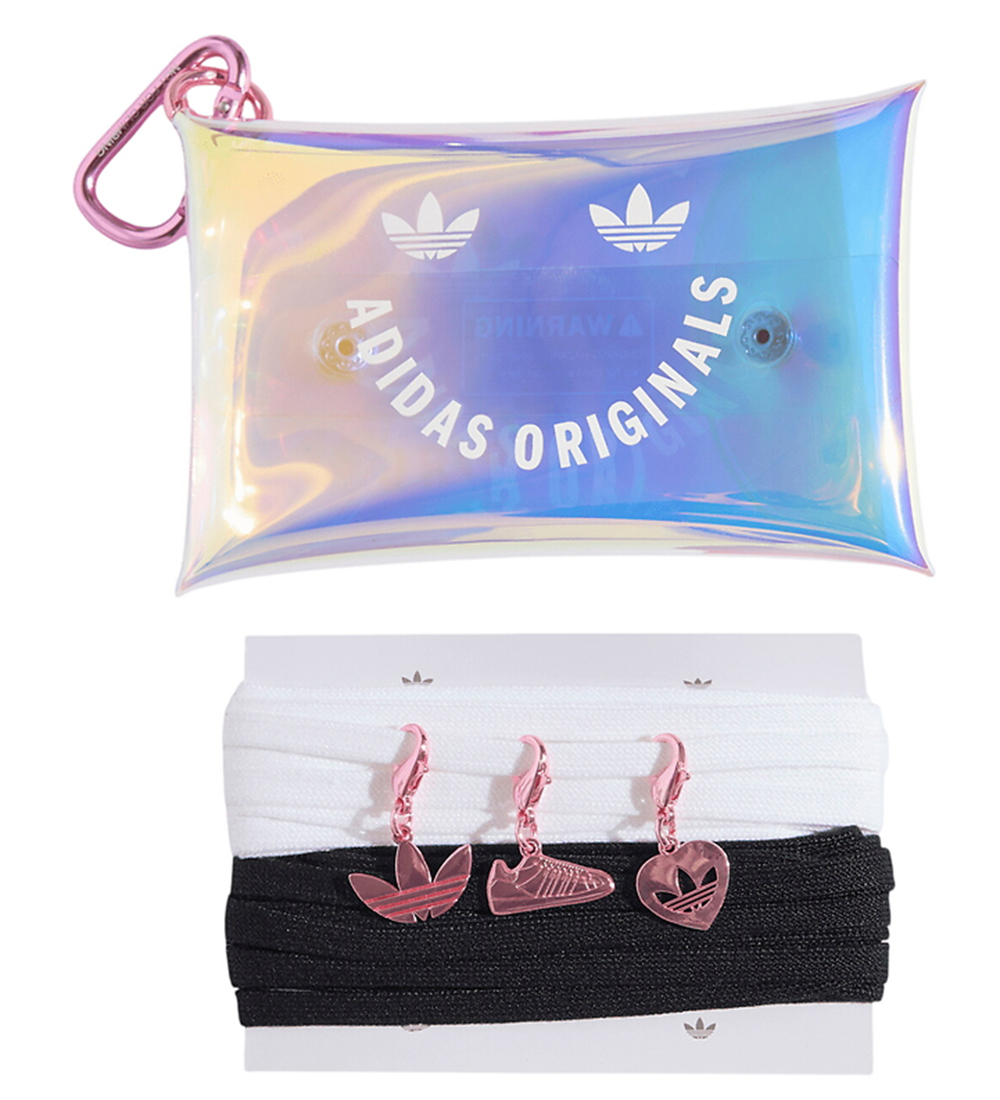 adidas Originals Schoenveters - Juweelkant - Zwart/Wit/Roze - adidas Originals - OneSize - Schoenveters