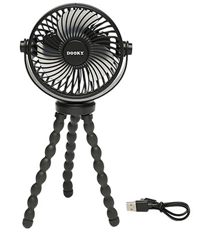 Dooky Ventilator til Barnevogn/Klapvogn - Deluxe - Sort
