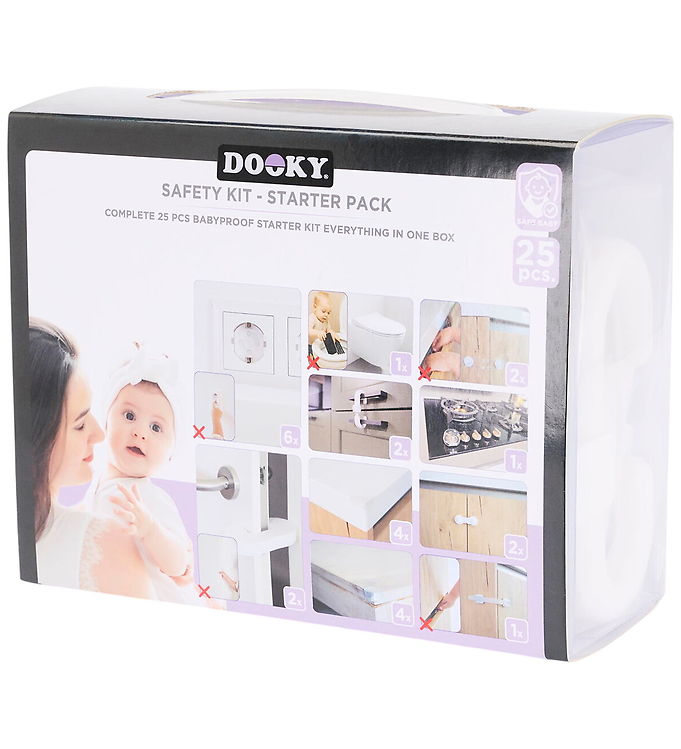 Dooky Børnesikring - Startpakke - 25 Dele - Hvid