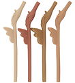 Konges Sløjd Straws - 4-Pack - Silicone - Unicorn - Rose Mix