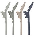 Konges Sløjd Straws - 4-Pack - Silicone - Dragon - Forest Mix