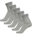 Hummel Strømper - hmlMAKE MY DAY SOCKS - 5-pak - Grey Melange