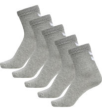 Hummel Strømper - hmlMAKE MY DAY SOCKS - 5-pak - Grey Melange
