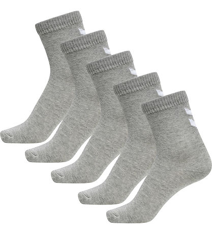 Hummel Strømper - hmlMAKE MY DAY SOCKS - 5-pak - Grey Melange