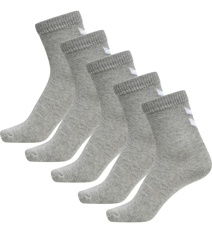 Hummel Strømper - hmlMAKE MY DAY SOCKS - 5-pak - Grey Melange